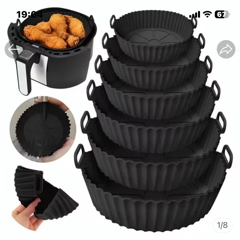 Kit com 6 formas para air fryer