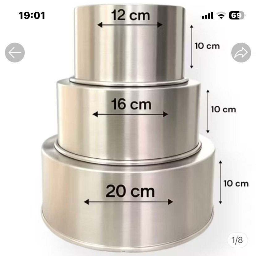 Formas redondas altas para bolo